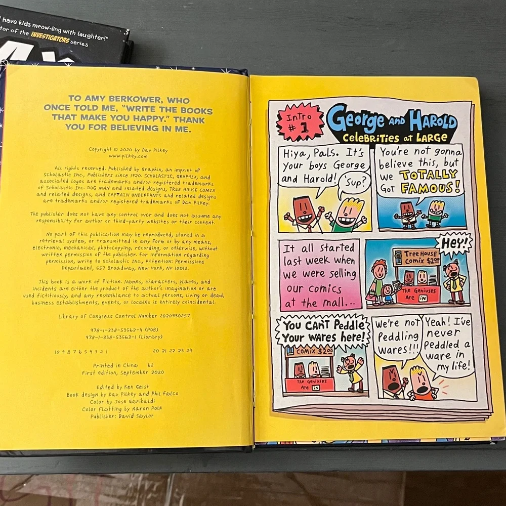 Dog Man #9 Grime and Punishment + Max Meow #3 Hardcover Book Bundle EUC